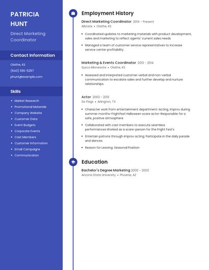 Direct Marketing Coordinator Resume