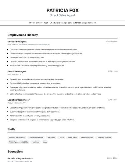 Resume example 2