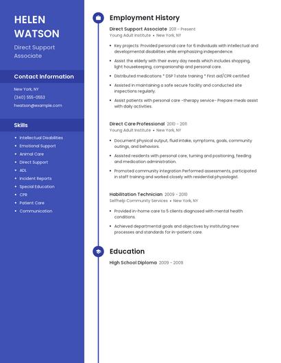 Direct Support Associate Resume