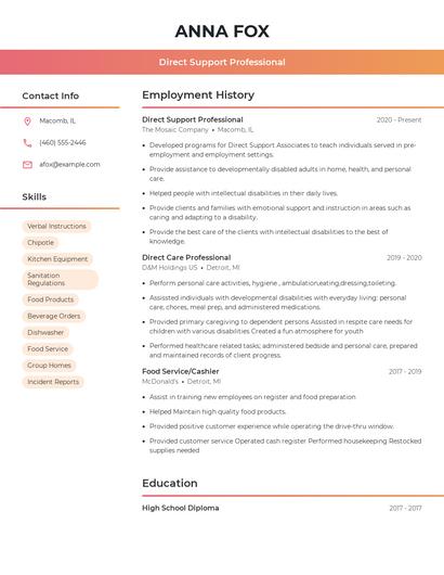 Resume example 3