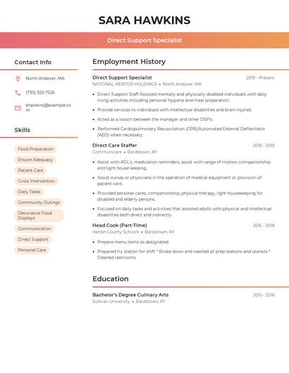 Resume example 3