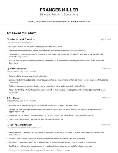 Resume example 2