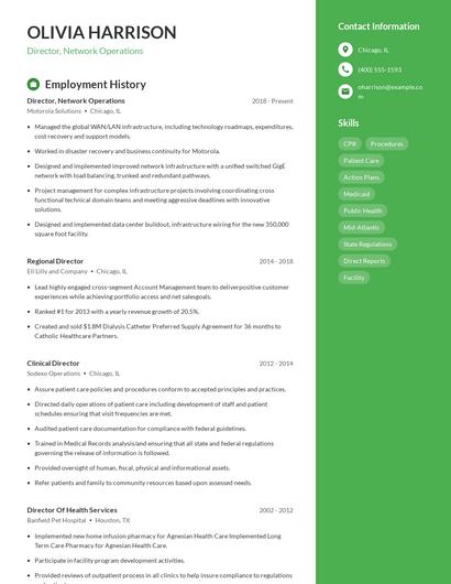 Resume example 5