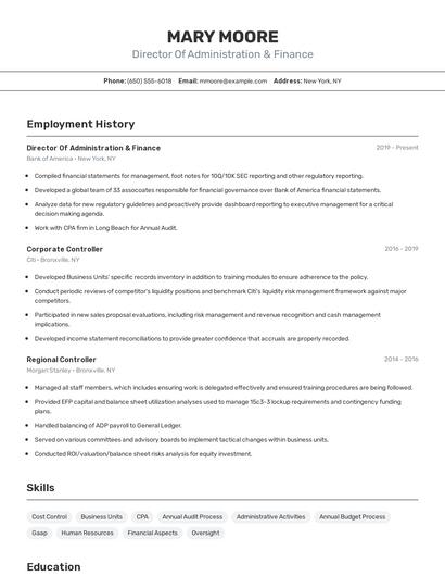Resume example 2