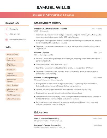 Resume example 3