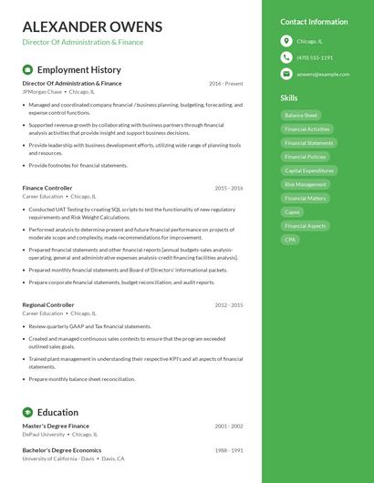 Resume example 4