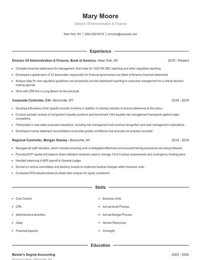 Resume example 1