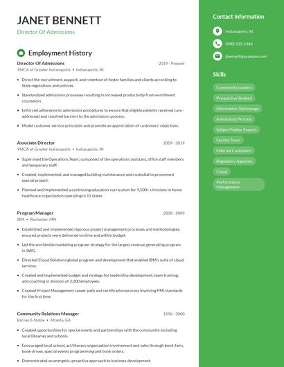 Resume example 5