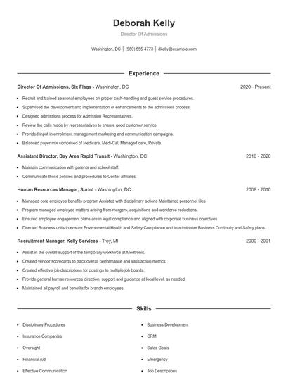 Resume example 1
