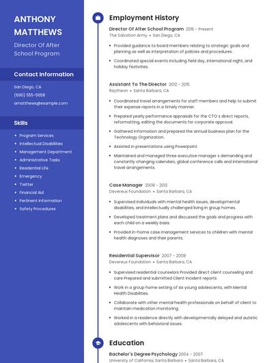 Resume example 5