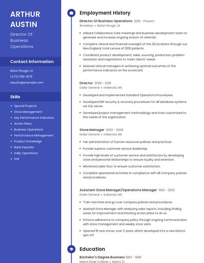 Resume example 4