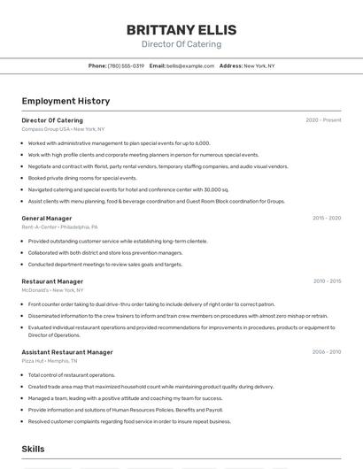 Resume example 2