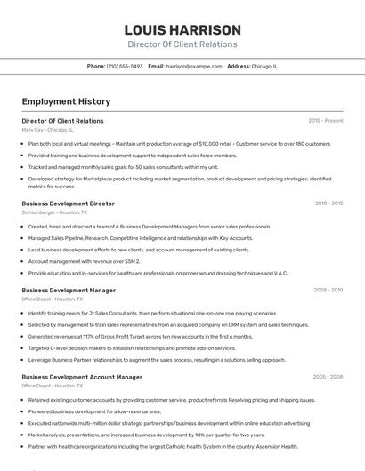 Resume example 2