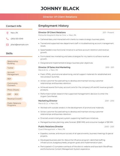 Resume example 3