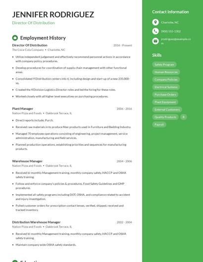 Resume example 4