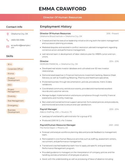 Resume example 3