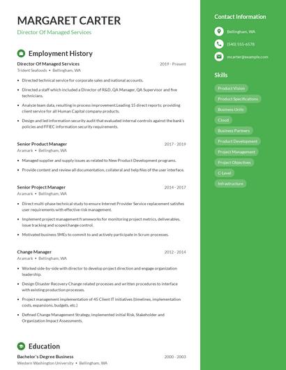 Director Of Managed Services Resume