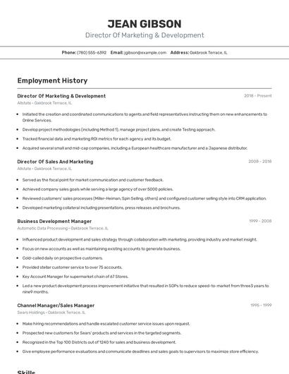 Resume example 2