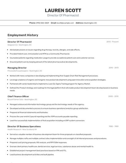 Resume example 2