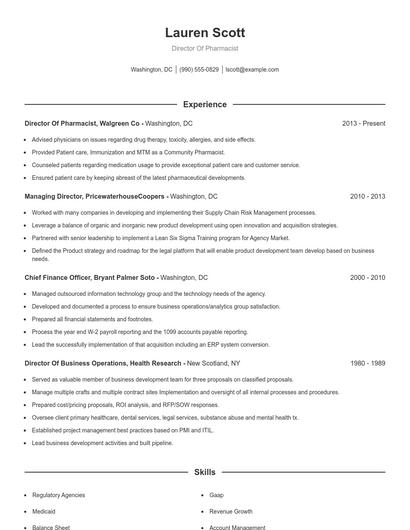 Resume example 1