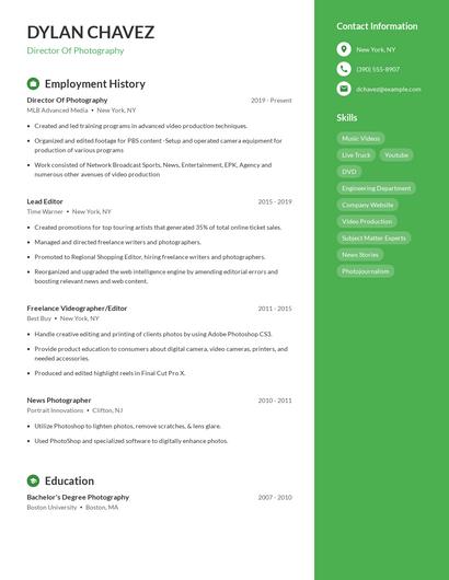 Resume example 4