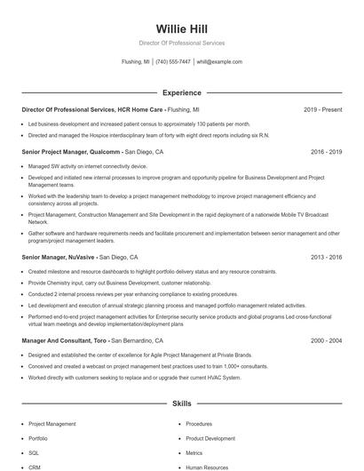 Resume example 1