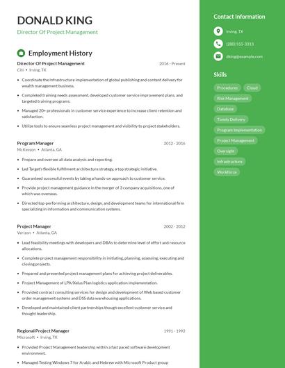 Resume example 5
