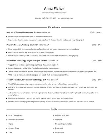Resume example 1