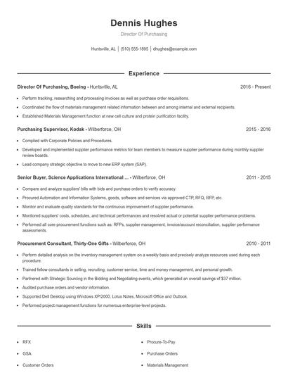 Resume example 1