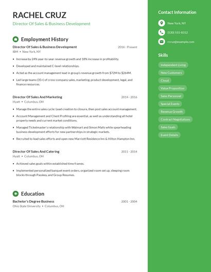 Resume example 4
