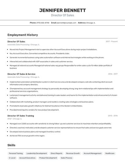Resume example 2
