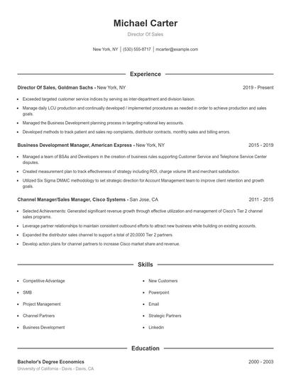 Resume example 1