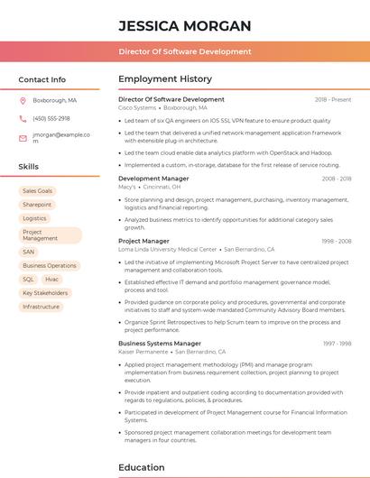 Resume example 3
