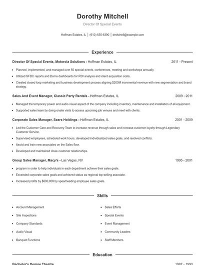 Resume example 1