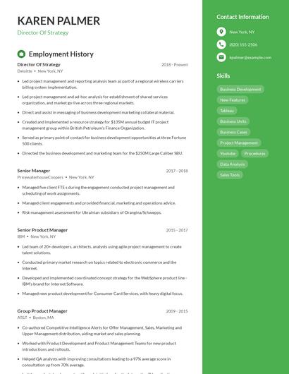 Resume example 5