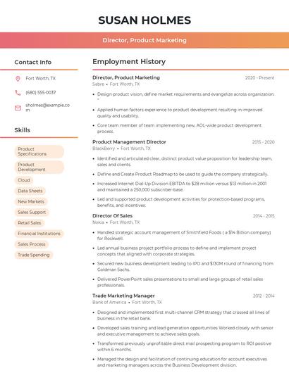 Resume example 3