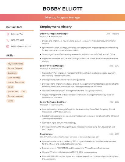 Resume example 3