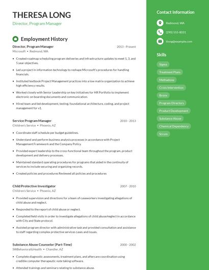 Resume example 4