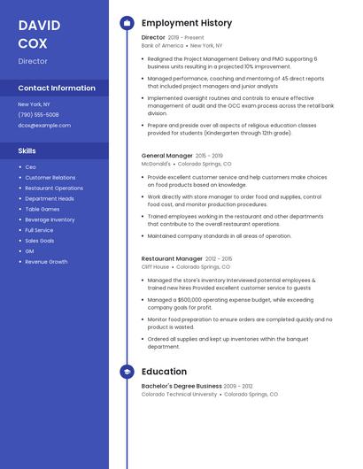 Resume example 5