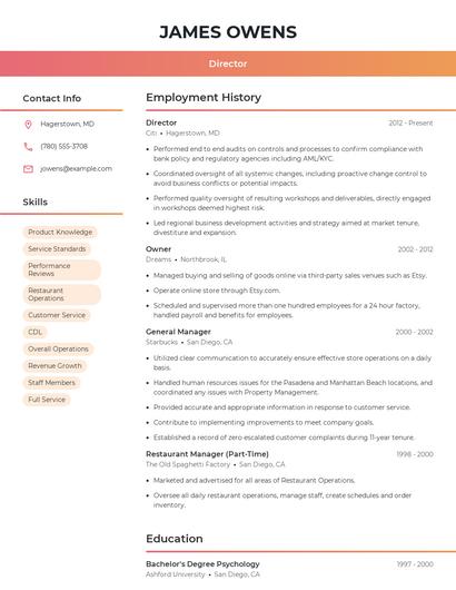 Resume example 3