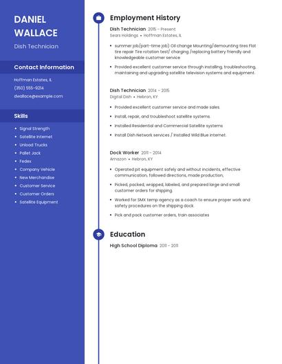 Dish Technician Resume