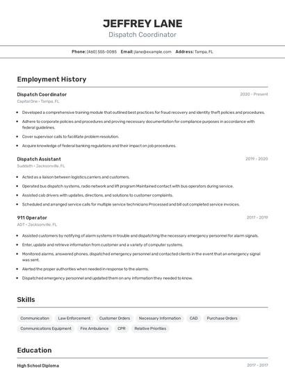 Resume example 2