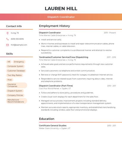 Resume example 3