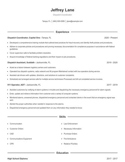 Resume example 1