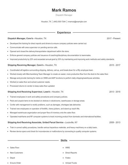 Resume example 1