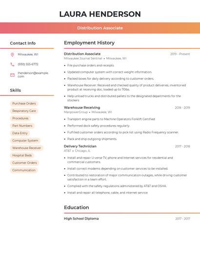 Resume example 3