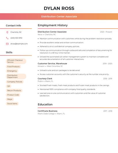 Resume example 3