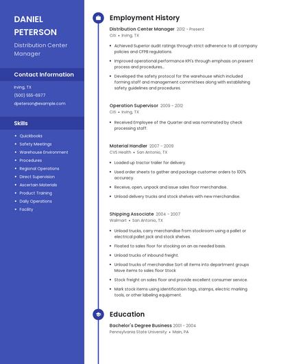Resume example 5