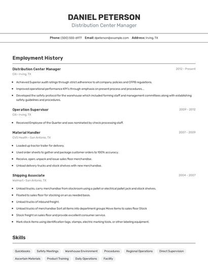 Resume example 2