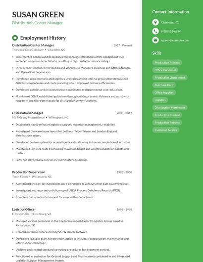 Resume example 4